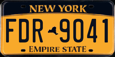 NY license plate FDR9041