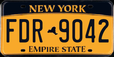 NY license plate FDR9042