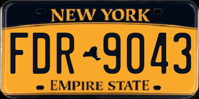 NY license plate FDR9043