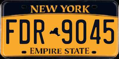 NY license plate FDR9045