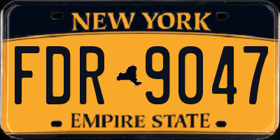 NY license plate FDR9047