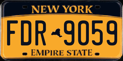 NY license plate FDR9059