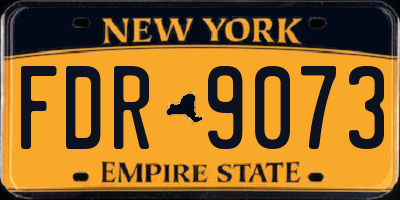 NY license plate FDR9073