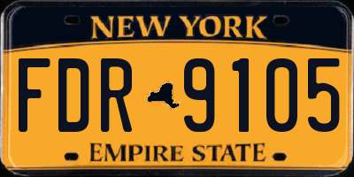 NY license plate FDR9105