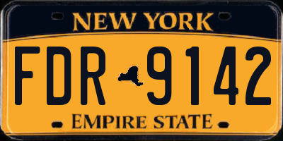 NY license plate FDR9142