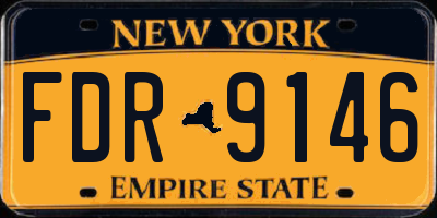 NY license plate FDR9146