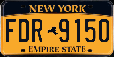 NY license plate FDR9150