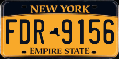 NY license plate FDR9156