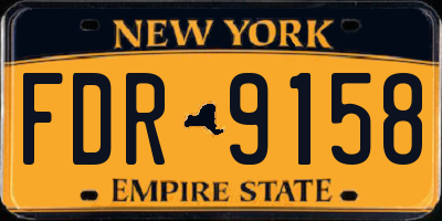 NY license plate FDR9158