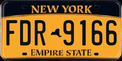 NY license plate FDR9166