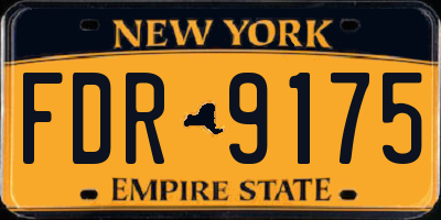 NY license plate FDR9175