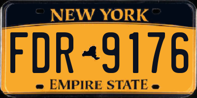NY license plate FDR9176