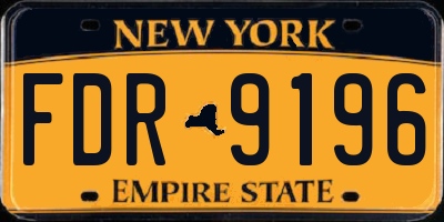 NY license plate FDR9196