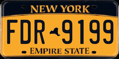 NY license plate FDR9199