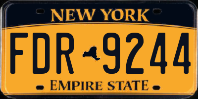 NY license plate FDR9244
