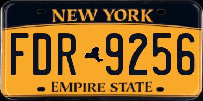 NY license plate FDR9256