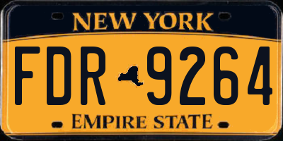 NY license plate FDR9264