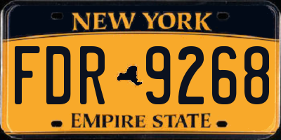 NY license plate FDR9268