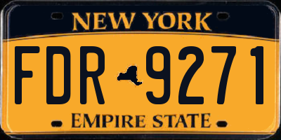 NY license plate FDR9271
