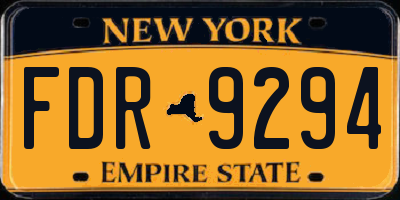 NY license plate FDR9294