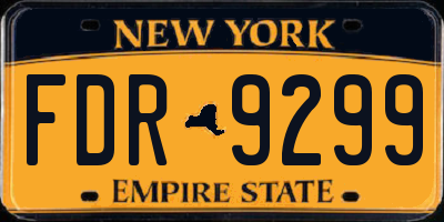 NY license plate FDR9299