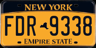 NY license plate FDR9338