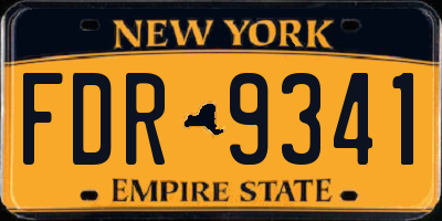 NY license plate FDR9341