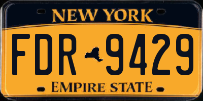 NY license plate FDR9429