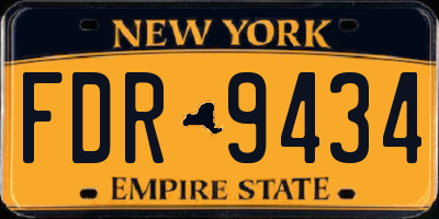 NY license plate FDR9434