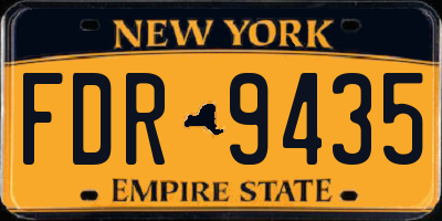 NY license plate FDR9435
