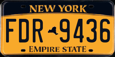 NY license plate FDR9436