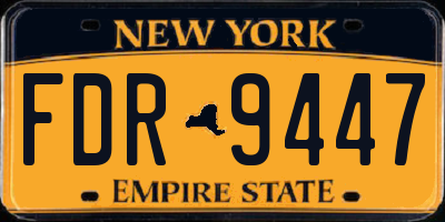NY license plate FDR9447