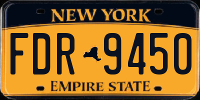 NY license plate FDR9450