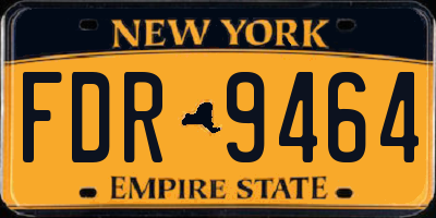 NY license plate FDR9464