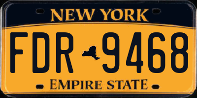 NY license plate FDR9468