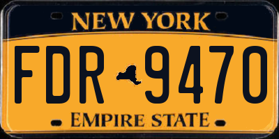 NY license plate FDR9470