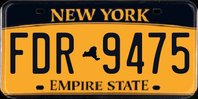 NY license plate FDR9475