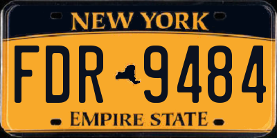 NY license plate FDR9484