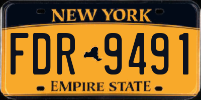 NY license plate FDR9491