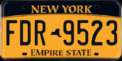 NY license plate FDR9523