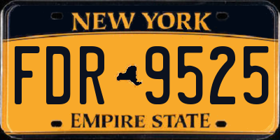 NY license plate FDR9525