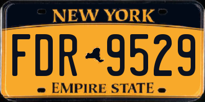 NY license plate FDR9529