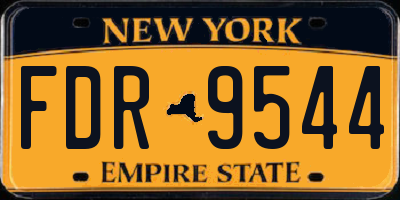NY license plate FDR9544