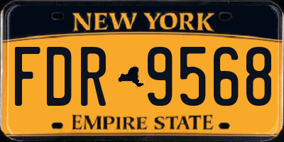 NY license plate FDR9568
