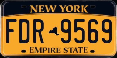 NY license plate FDR9569