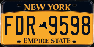 NY license plate FDR9598