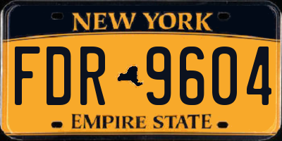 NY license plate FDR9604