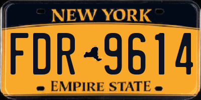 NY license plate FDR9614