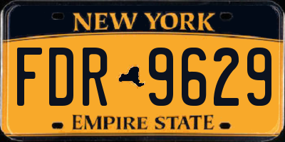 NY license plate FDR9629