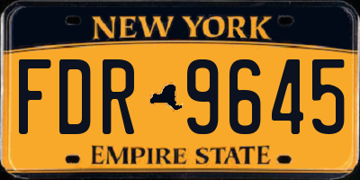 NY license plate FDR9645
